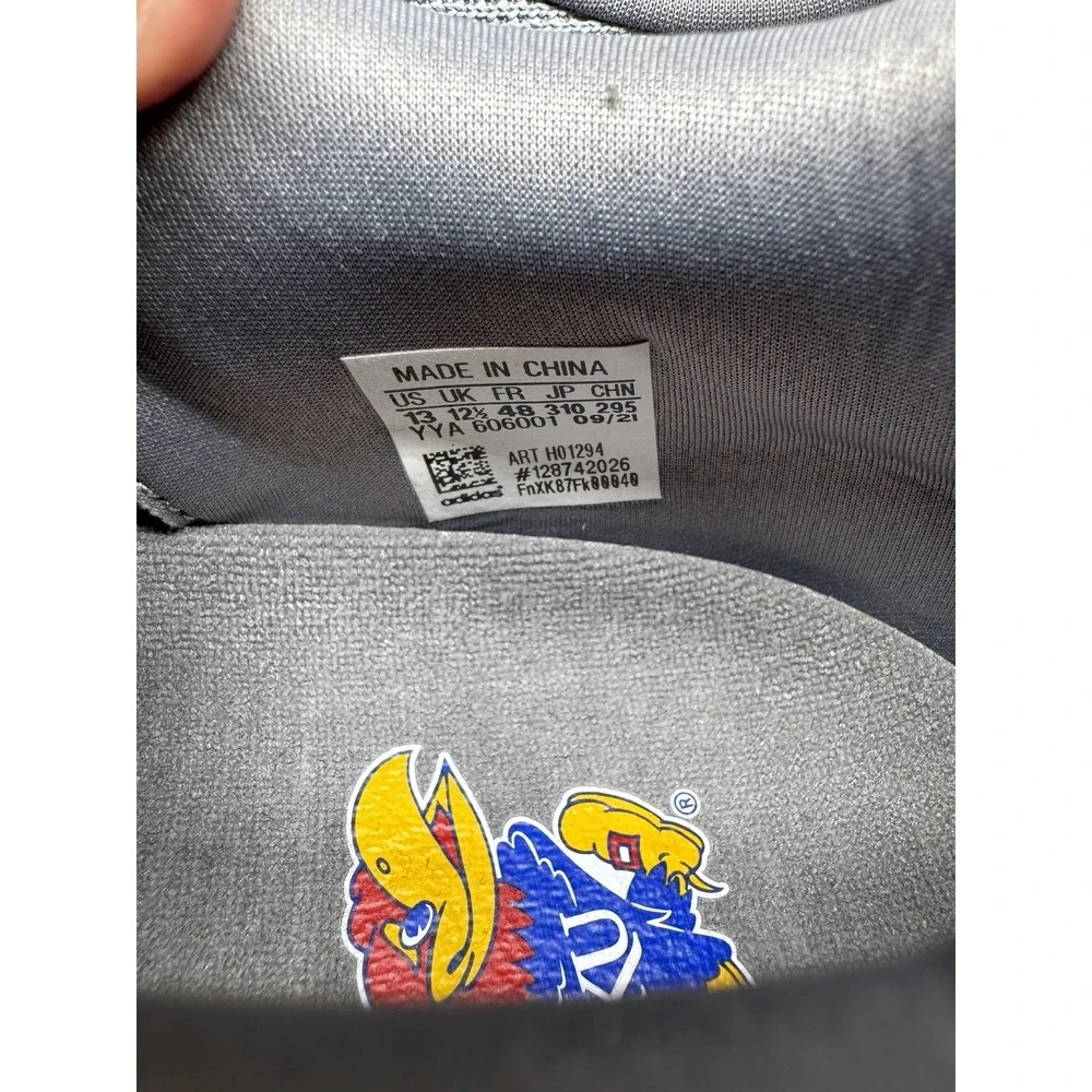 Adidas Supernova Running Shoes KU Kansas Jayhawks Grey Mens Size 13 H01294 NWT